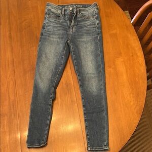 American Eagle Outfitters Women's Dark Blue Skinny Jeans